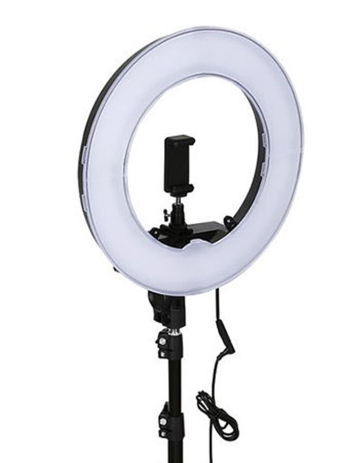 Loquat 12 inch LED Ring Light With Tripod Stand And Phone Holder Black - Image 5